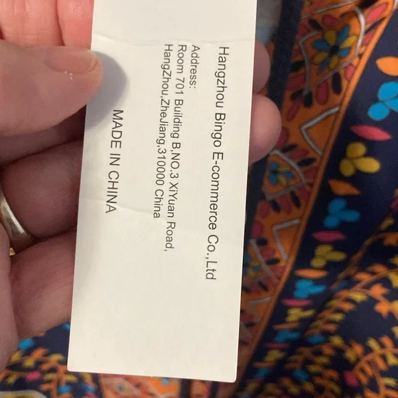 Urban Coco Multicolor Bohemian Long Sleeve Dress XXL - Picture 5 of 11